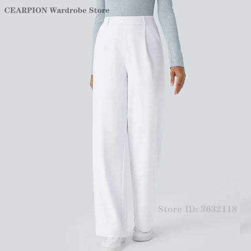 Pantalon Droit Élégance – Taille Haute – Blanc