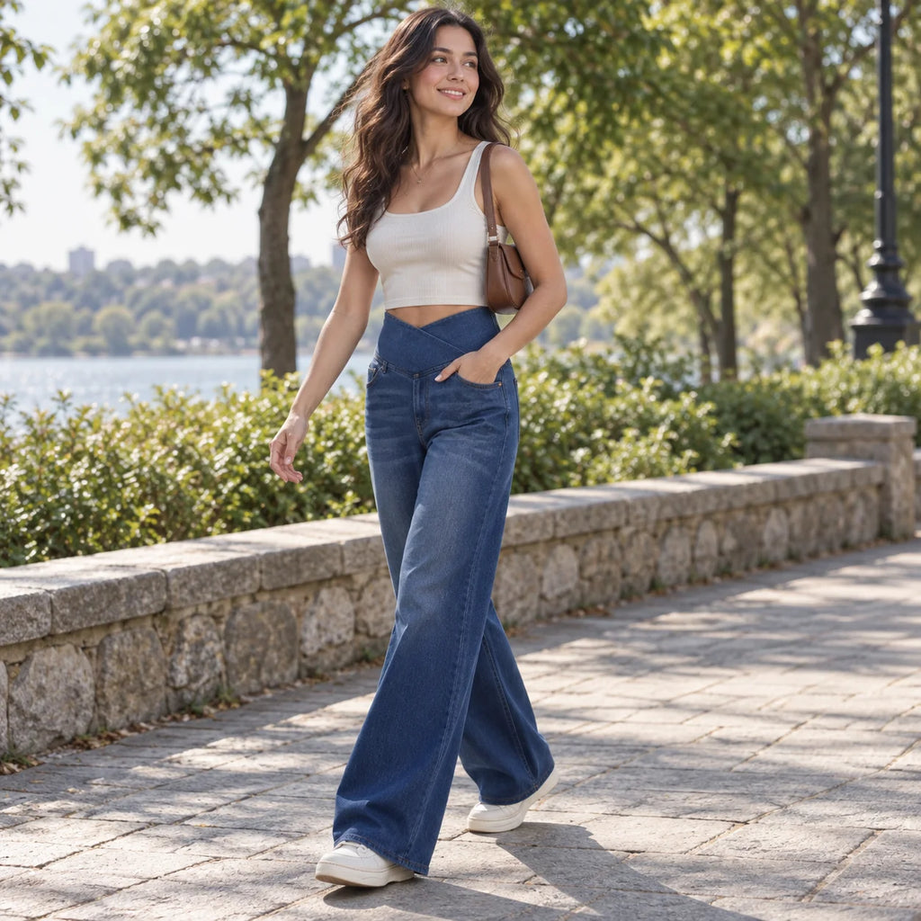Jean Élodie – Taille Haute Croisée & Coupe Large