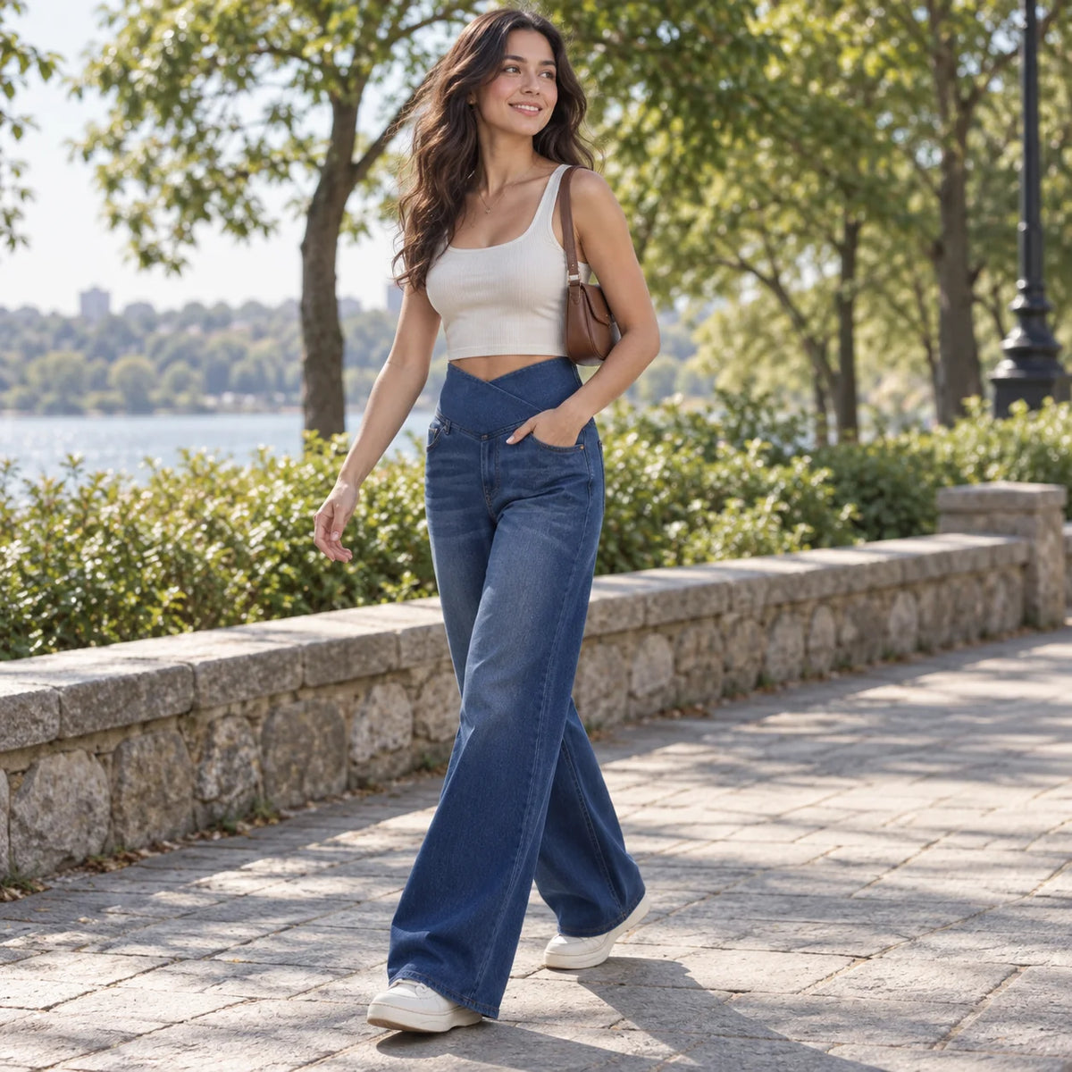 Jean Élodie – Taille Haute Croisée & Coupe Large