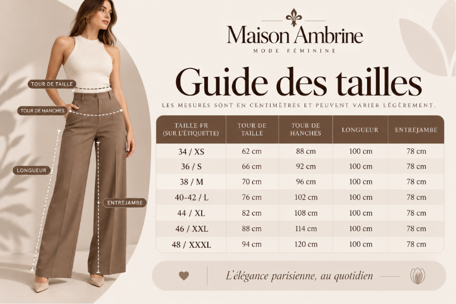 Pantalon Droit Élégance – Taille Haute